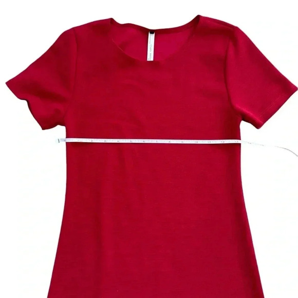Basic Simple Plain Round Neck Short Sleeve Mini Bodycon Dress , Size Small - Picture 4 of 8